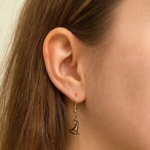 Handcrafted Bronze Tone Witches Hat Earrings